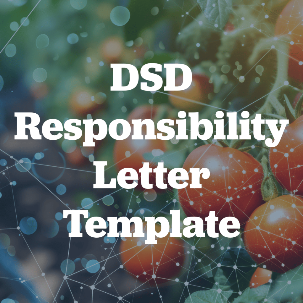 DSD Responsibility Letter Template