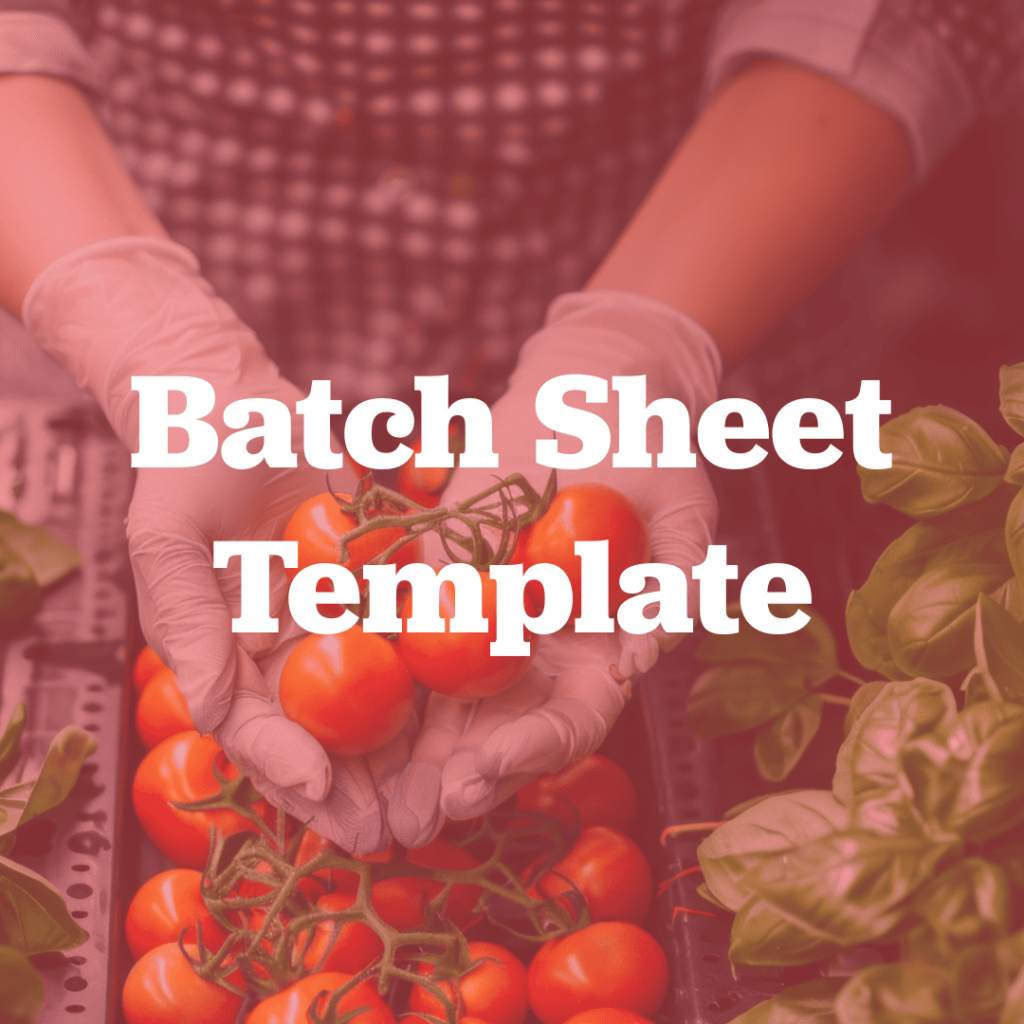 Batch Sheet Template