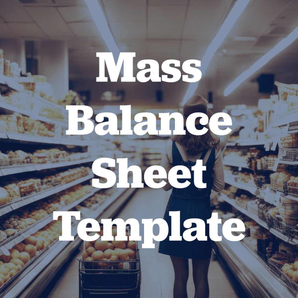 Mass Balance Sheet Template