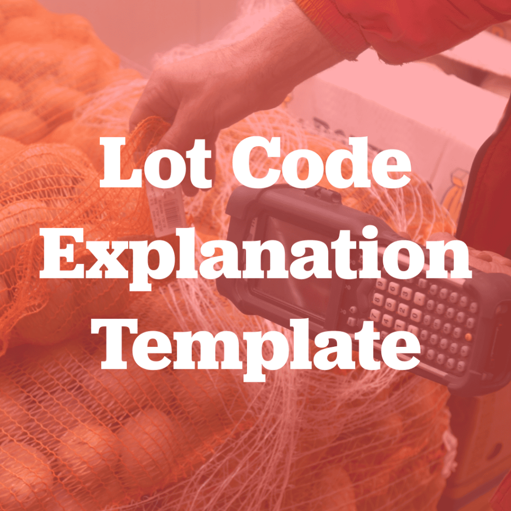 Lot Code Explanation Template