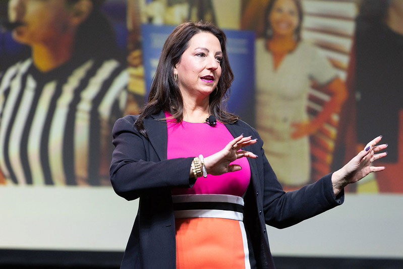 Woman speaking at the NGA conference