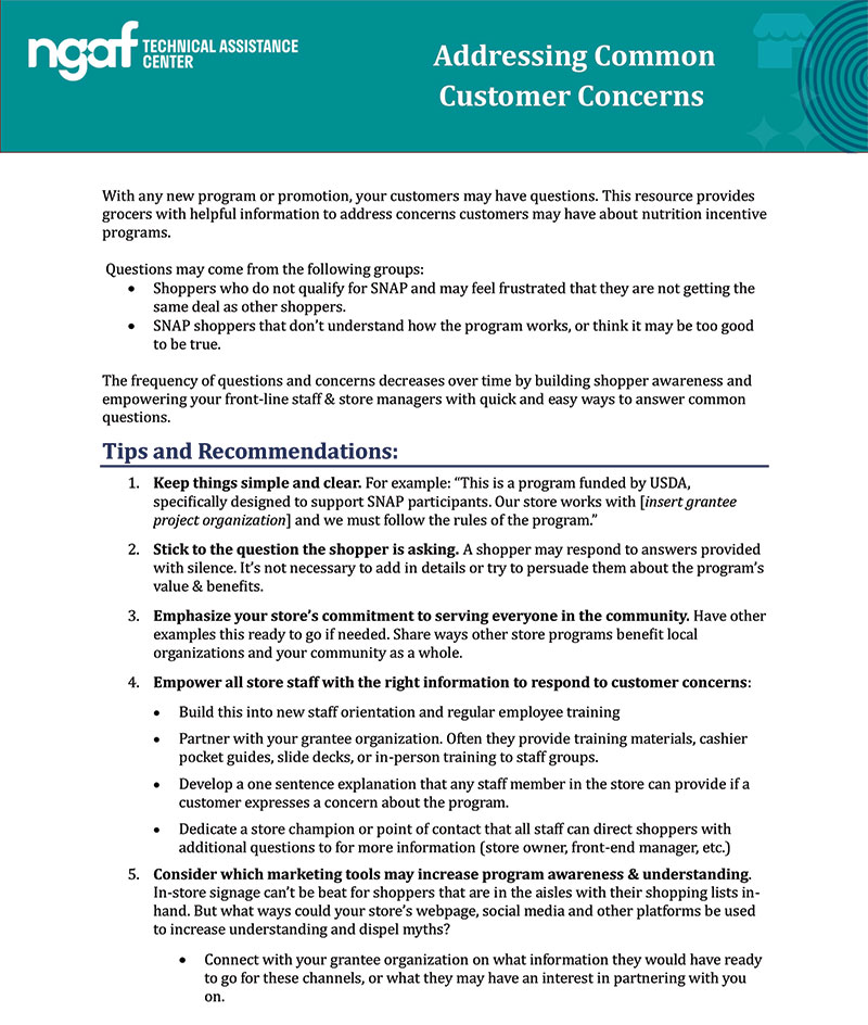 Addressing Common Customer Concerns